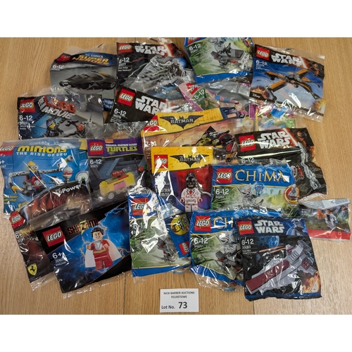 73 - Toys: Lego collection of polybag sets, mostly sealed, some opened and re-sealed, including Chima, Mi... 