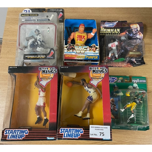 75 - Vintage Toys: Sports related action figures, including Kenner Starting Lineup, McFarlane's Sportspic... 