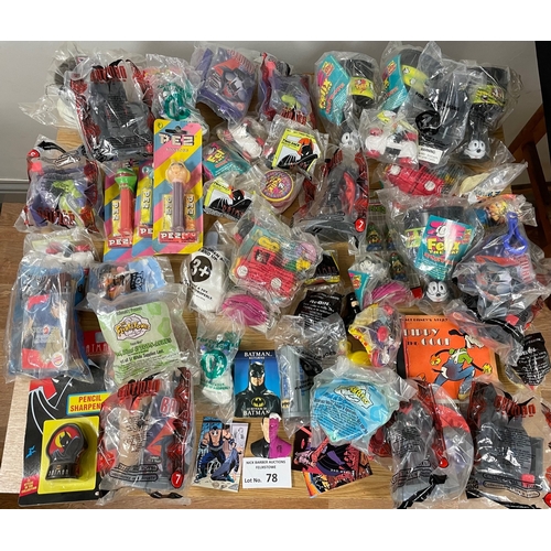 78 - Vintage Toys: Box of assorted free gifts and others, including Wendy's Felix the Cat, Burger King Ba... 