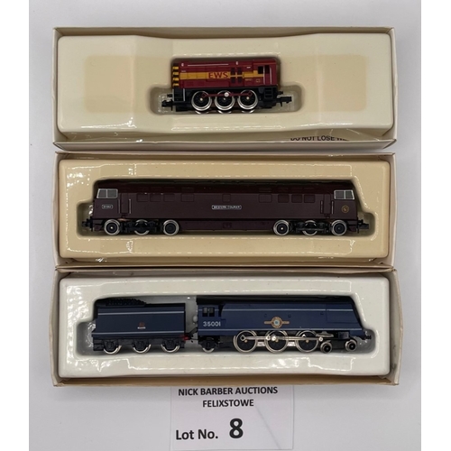 8 - Trains: Graham Farish by Bachmann trio of locos, including: No. 8426 Class 52 Diesel Loco Western Co... 