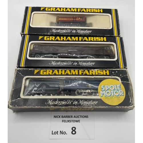 8 - Trains: Graham Farish by Bachmann trio of locos, including: No. 8426 Class 52 Diesel Loco Western Co... 