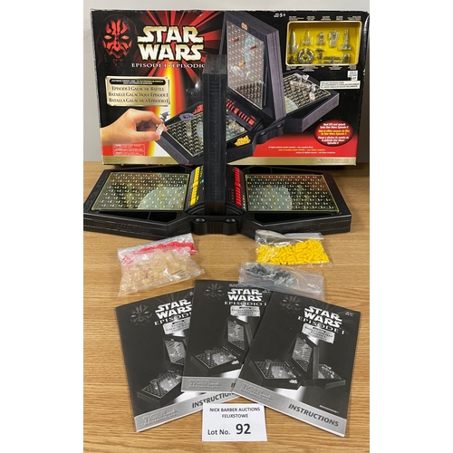 92 - Vintage Games: Star Wars Episode I Novelties and game, including talking banks and Galactic Battle; ... 