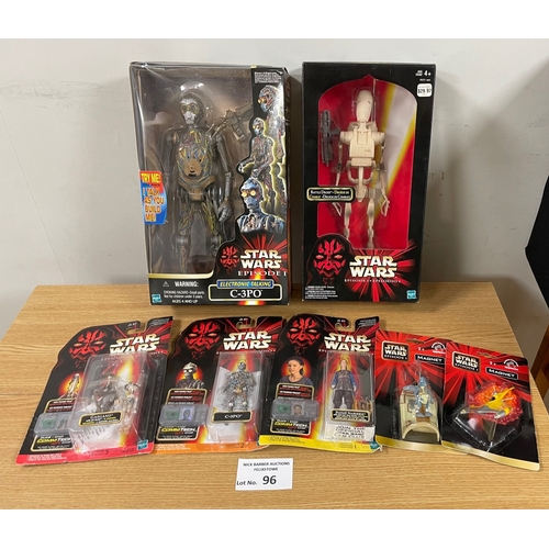 96 - Vintage Toys: Star Wars Episode I The Phantom Menace collection of items, including Electronic Talki... 