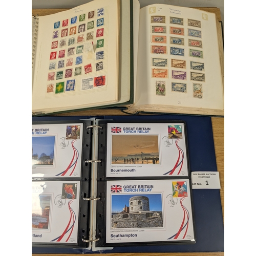 1 - Stamps: 5 albums of GB/World stamps; 1000s stamps within.