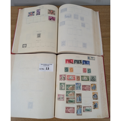 13 - Stamps: KGVI printed albums x2, 1x Mint and 1x Used; including many Mint definitive complete sets, i... 