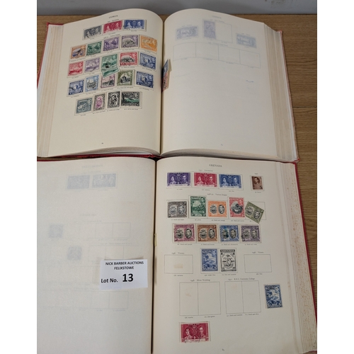 13 - Stamps: KGVI printed albums x2, 1x Mint and 1x Used; including many Mint definitive complete sets, i... 