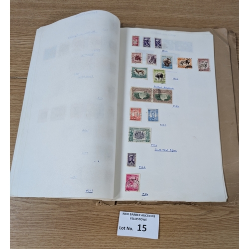 15 - Stamps: Box of 1000s of world/GB stamps, plus 5x GB/world Mint/Used albums.