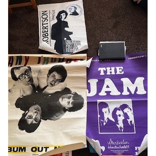 151 - Music Memorabilia: Small collection of mostly PUNK posters; late 70s-early 80s; including The Jam, M... 