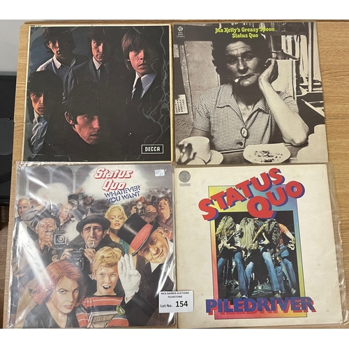 154 - Records: Collectable albums including Rolling Stones (2), Status Quo (5), Elton John (5).