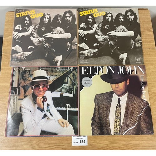 154 - Records: Collectable albums including Rolling Stones (2), Status Quo (5), Elton John (5).