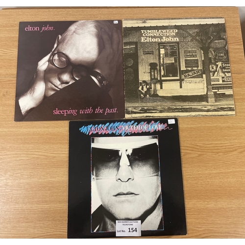 154 - Records: Collectable albums including Rolling Stones (2), Status Quo (5), Elton John (5).