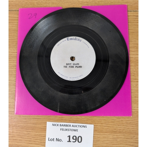 190 - Records: Pink Floyd Demo/Acetate Lucy Leave Emidisc 7