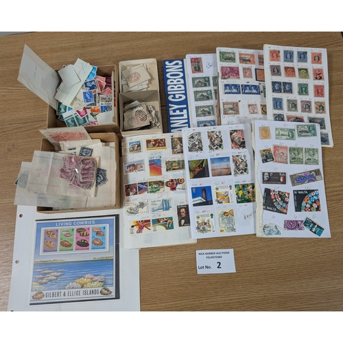 2 - Stamps: Box of stockcards, club books, covers, etc.; world items; viewing recommended.