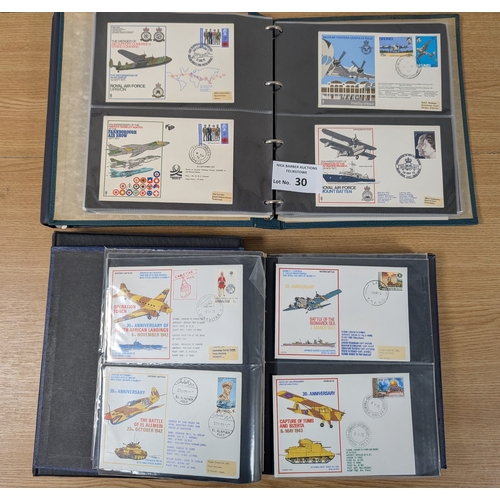 30 - Stamps: RAF Museum and Navy covers within 4 albums.