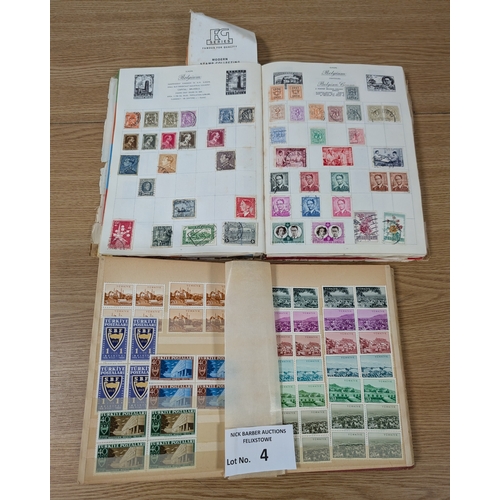 4 - Stamps: Box of albums; Commonwealth and World; many 1000s of stamps.