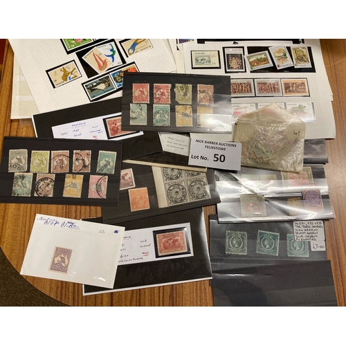 50 - Stamps: Very large Australia collection within 2x albums, many stockcards, covers, loose, etc.; Roos... 