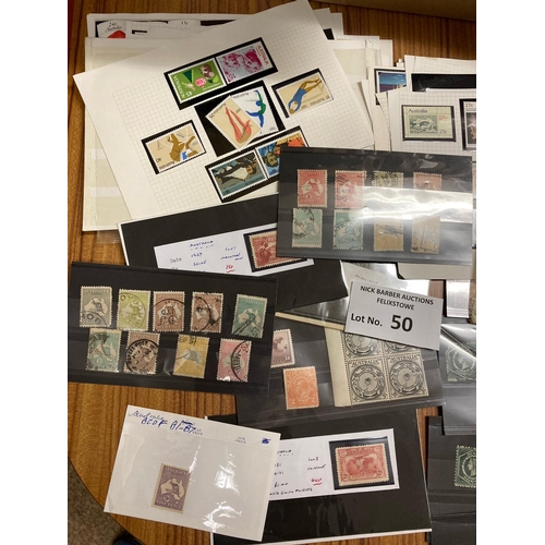 50 - Stamps: Very large Australia collection within 2x albums, many stockcards, covers, loose, etc.; Roos... 