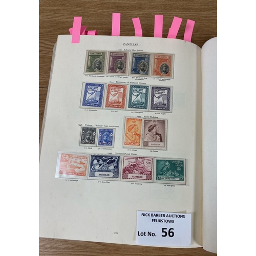 56 - Stamps: KGVI Crown album (red), superb item with many full sets to the top value; generally Mint; al... 