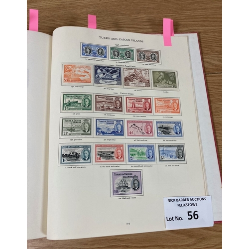 56 - Stamps: KGVI Crown album (red), superb item with many full sets to the top value; generally Mint; al... 