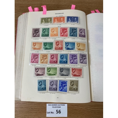 56 - Stamps: KGVI Crown album (red), superb item with many full sets to the top value; generally Mint; al... 