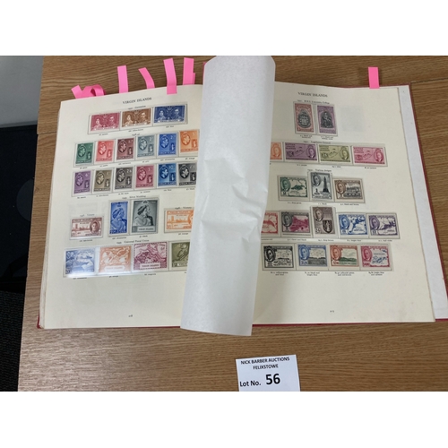 56 - Stamps: KGVI Crown album (red), superb item with many full sets to the top value; generally Mint; al... 