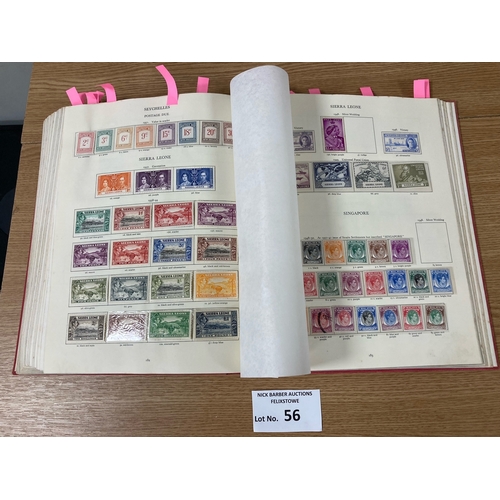 56 - Stamps: KGVI Crown album (red), superb item with many full sets to the top value; generally Mint; al... 