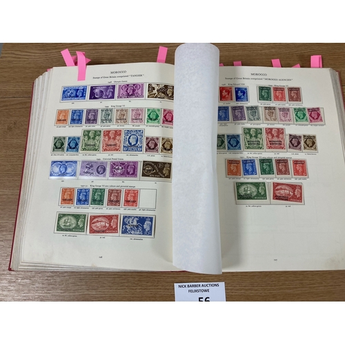 56 - Stamps: KGVI Crown album (red), superb item with many full sets to the top value; generally Mint; al... 