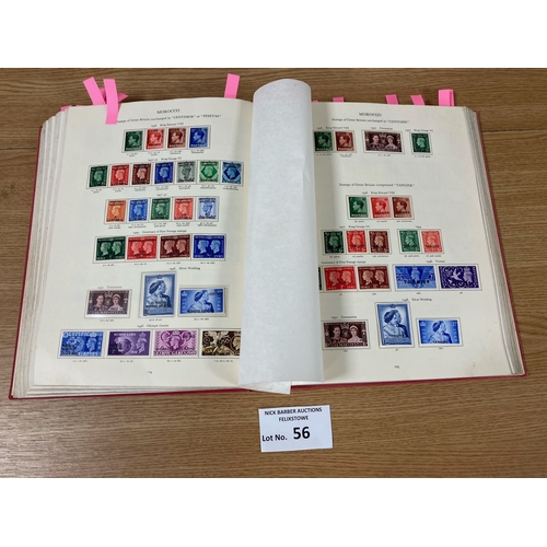 56 - Stamps: KGVI Crown album (red), superb item with many full sets to the top value; generally Mint; al... 