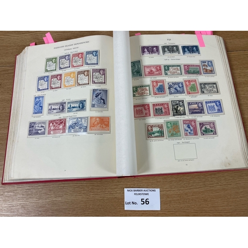 56 - Stamps: KGVI Crown album (red), superb item with many full sets to the top value; generally Mint; al... 