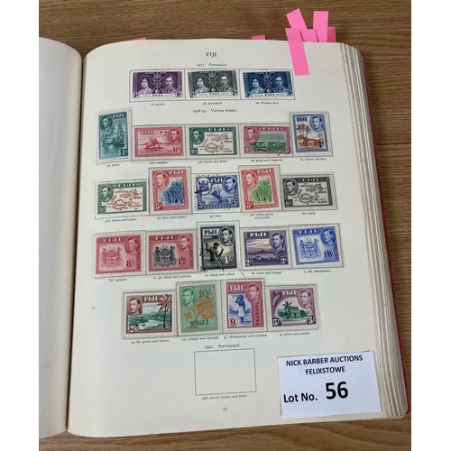 56 - Stamps: KGVI Crown album (red), superb item with many full sets to the top value; generally Mint; al... 