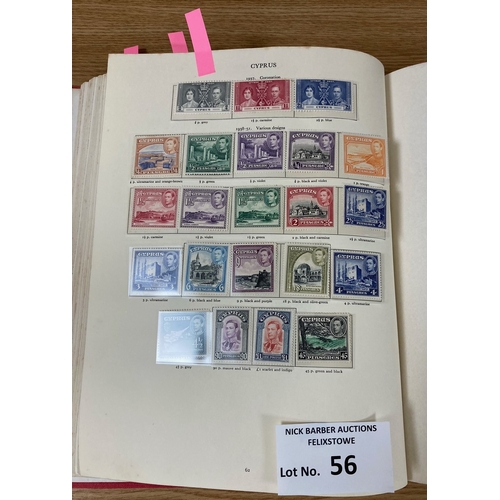 56 - Stamps: KGVI Crown album (red), superb item with many full sets to the top value; generally Mint; al... 