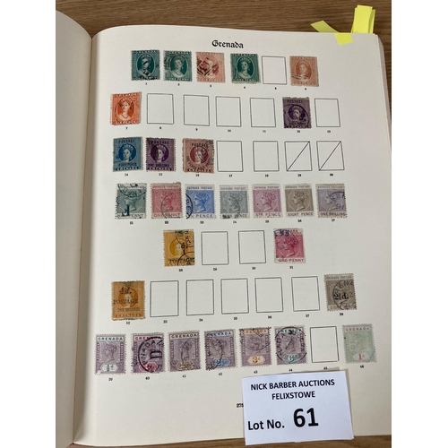 61 - Stamps: New Imperial SG album QV-KGV red in great condition; contents generally sparse but some good... 