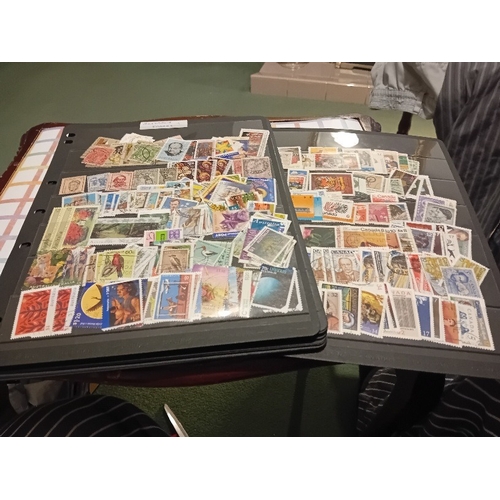 86 - Stamps: World on 40 Hagners and part album pages; useful Mint Br. Cols plus a lot of Used Canada and... 