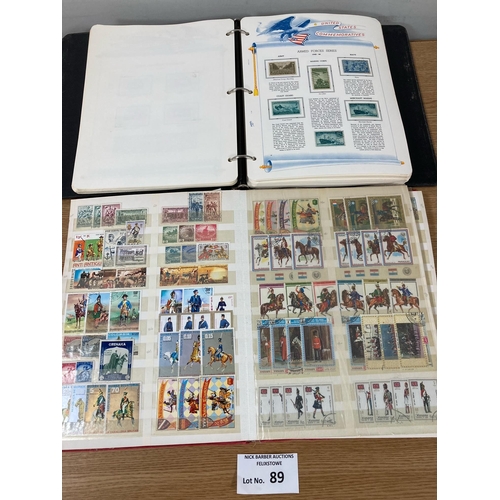 89 - Stamps: World stamp collection in albums and stockbooks, with wide variety of old/modern, 17 volumes... 