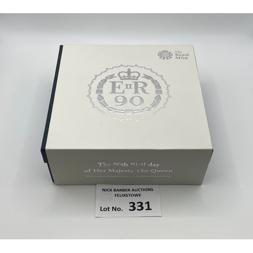 331 - Coins: Royal Mint 90th Birthday of QEII 2016 Silver Proof 5oz/156g coin in deluxe box; Fine conditio... 