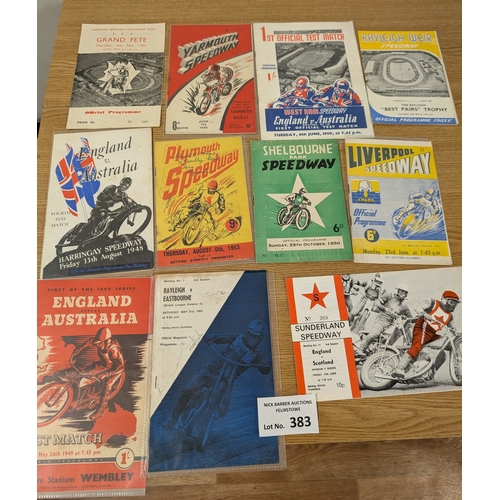 383 - Sports; Speedway: Speedway programme collection, 1940s/50s, including Oxford, Liverpool, Walthamstow... 