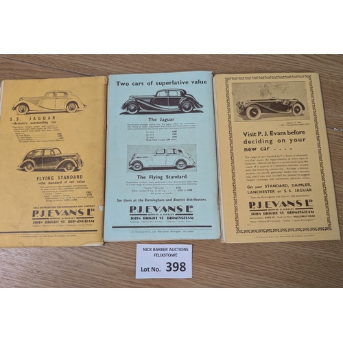 398 - Sports; Motor Racing: Shelsley Walsh Hill Climb race programmes with handbooks x3; including 5/6/193... 