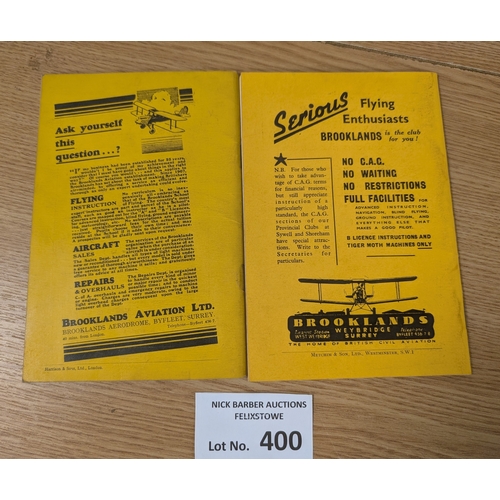 400 - Sports; Motor Racing: Brooklands Racing Yearbooks, 1932 and 1939; rare items, Fine conditions.