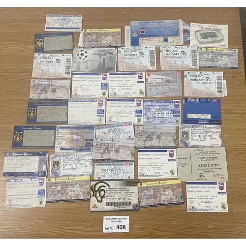 408 - Sports; Football: Box of programmes, modern tickets, programmes, mainly 1960s; includes several res/... 