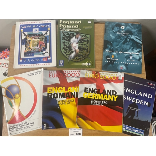 408 - Sports; Football: Box of programmes, modern tickets, programmes, mainly 1960s; includes several res/... 