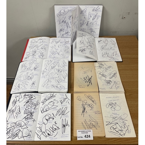 424 - Sports; Football: Autographs - large and possibly unique collection in 5 diaries and 2 notebooks of ... 