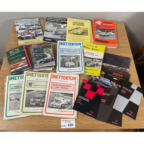 426 - Sports; Motor Racing: Box of Snetterton race programmes, 1970s onwards, 200+.