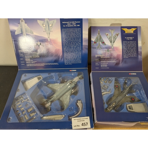 457 - Diecast: Collection of Corgi Aviation Archive; Military Air Power and Jet Fighter Power, including 4... 