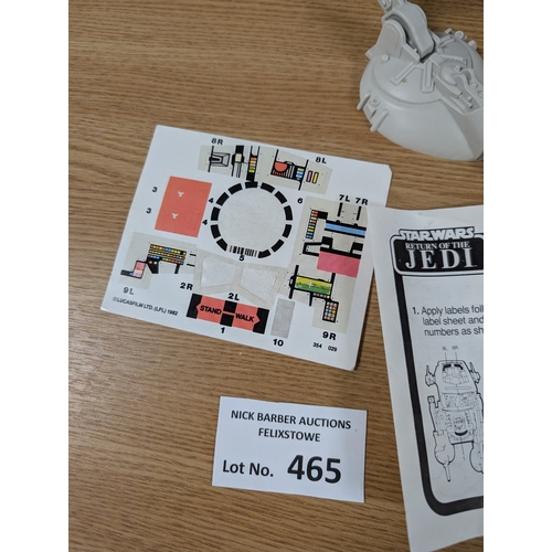 465 - Diecast; Vintage Toys: Star Wars The Return of the Jedi Scout Walker Vehicle, boxed; sticker sheet m... 