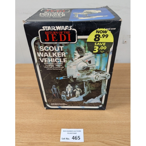 465 - Diecast; Vintage Toys: Star Wars The Return of the Jedi Scout Walker Vehicle, boxed; sticker sheet m... 