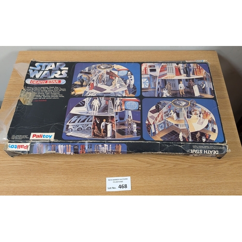 468 - Diecast; Vintage Toys: Palitoy Star Wars Death Star within box, box damaged.