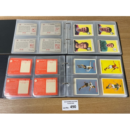 490 - Gum Cards: Football A + BC cards; 1959 set of 48 (1-49) plus checklist, in great condition; plus 195... 