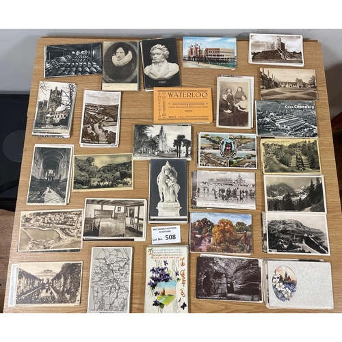 508 - Postcards: Box of early topographical and greetings postcards.