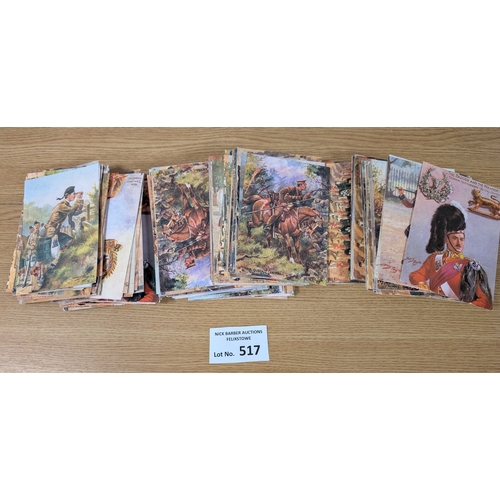 517 - Postcards: Approx 300 reproduction larger size military postcards, originally published by Tuck and ... 