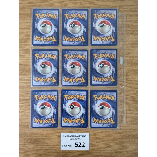 522 - Cards; Trading Cards: Pokemon Base Set First Edition collection plus Base Set holo Blastoise; includ... 